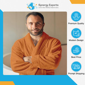 Batas de baño unisex de manga larga de forro polar de poliéster 100% fáciles de usar de calidad superior de fabricante indio - Product Image 6