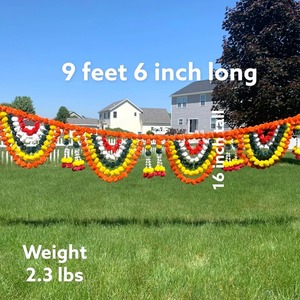 Jumbo Marigold Jasmine Toran Garland Indian Wedding Decoration Telón de fondo Diwali Decor Varalakshmi Pooja Día de los muertos Dholki - Product Image 2