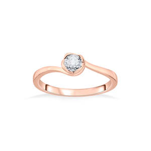 Rose Gold Studded <b>Spin</b> Diamond <b>Ring</b> - Product Image 3