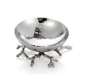 Cuenco para servir de Granada plateada y dorada de alta calidad, cuenco para servir de Metal, cuenco decorativo de Metal para centro de mesa de boda - Product Image 1