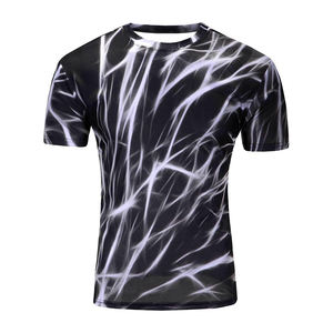 เสื้อยืดถักแบบสวมหัวพิมพ์ซับลิเมชันสำหรับผู้ชายเสื้อยืดสตรีทสไตล์สตรีททำจากโพลีเอสเตอร์สำหรับสุภาพบุรุษ - Product Image 1