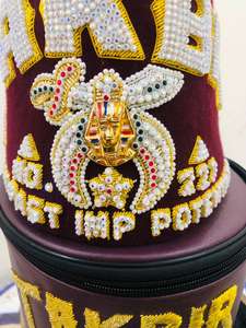 ศาลเจ้า FEZ Takbir กับกรณีสีน้ำตาลแดงที่มีชื่อวัด EMBROIDERED-HSE มือ - Product Image 4