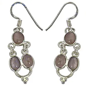 Argent sterling 925, motif floral géométrique mignon avec pierres précieuses, parfait pour les mariages, les fiançailles, les anniversaires, les fêtes, perle - Product Image 2
