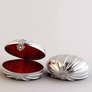 Caja de joyería a granel al por mayor decorativa Metal aluminio plata Color producto hecho a mano para decoración Almirah - Product Image 1