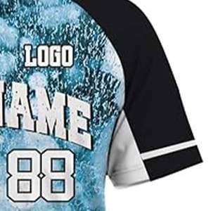 100% โพลีเอสเตอร์แบบกำหนดเองพิมพ์ลายเสื้อซอฟต์บอลระบายอากาศได้ดีโลโก้ที่กำหนดเองและชื่อทีม - Product Image 3