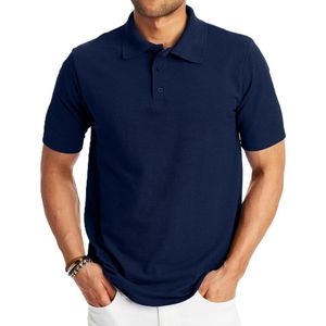 Polos décontractés à demi-manches de couleur unie vierge pour hommes conception de logo personnalisé Polos confortables 100% coton - Product Image 6