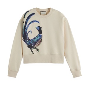 Sudadera Holgada Informal para Mujer, Otoño Invierno, Alta Calidad, 100% Algodón, Cuello con Forro de Felpa, Estilo Urbano, Estampado Animal - Product Image 4