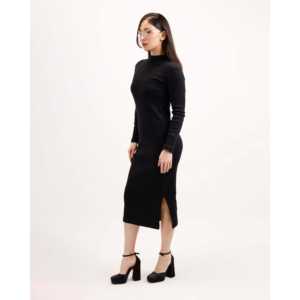 ชุดบอดี้สูทผ้าถักสีดำ คอเต่า สำหรับเด็กผู้หญิง สไตล์ลำลองถึงเซ็กซี่ ทรงเข้ารูป กระชับสัดส่วน  สำหรับฤดูหนาวและฤดูร้อน ลายพิมพ์ - Product Image 3