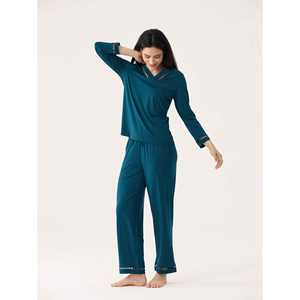 ชุดนอนพรีเมียมสุดหรู ผ้าถักนุ่มสบายจากใยไผ่ ลายสัตว์ พร้อมเชือกผูกเอว สำหรับใส่ในบ้านช่วงฤดูใบไม้ผลิ - Product Image 3