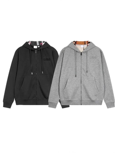 Comercio Transfronterizo, Versión Europea y Estadounidense, Estilo Británico, Sudadera con Capucha para Hombre y Mujer, con Cordones, Forro Polar de Invierno, Resistente al Viento, Bordada - Product Image 4