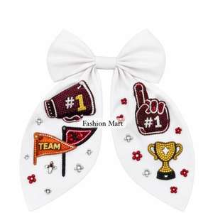 Moño Deportivo Premium con Cuentas Hechas a Mano, Moño para Animar en Días de Juego, para Escuelas y Equipos - Product Image 3