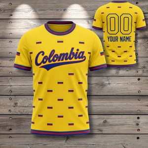 Maglia da Calcio Unisex per Tifosi della Colombia 2028, T-Shirt con Motivo Bandiera, Top per il Giorno della Partita, Regalo per i Supporteri - Product Image 1