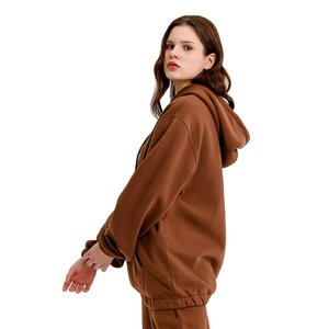 Vente en gros de sweat à capuche surdimensionné pour femme, sweat-shirt ample à la mode, logo personnalisé, hauts à capuche chauds en polaire OEM ODM - Product Image 5