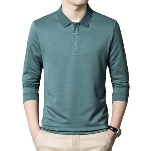 Los polos de cuello de hombre de diseño personalizado de alta calidad más vendidos, polos de hombre de manga larga de trabajo de algodón, poliéster, Spandex - Product Image 2