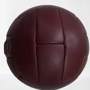 レザーサッカーサッカーボール18パネルサイズ5サッカーヴィンテージ昔ながらのレザーサッカーカスタマイズロゴ印刷デザイン