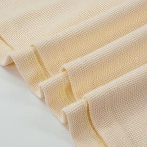 OEM Customized Anti-Wrinkle Embroidered Logo Print Unisex Summer Solid Color Knitted Breathable Cotton Waffle for Shirt - Product Image 3