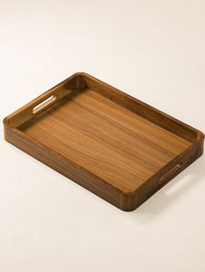 Bandeja de Servicio Moderna de Alta Calidad con Tablero de Madera de Mango, Asas de Agarre Cómodas, Revestimiento Protector de Laca, Apta para Lavavajillas - Product Image 5