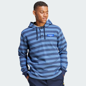 Sudadera con Capucha Personalizada OEM y ODM para Hombre, 9 <span class=keywords><strong>GG</strong></span>, 100% Algodón, Estilo Clásico, Manga Larga, Cierre de un Solo Botón, Rayas, Otoño - Product Image 3