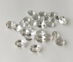 3x5mm-20x30mm ควอตซ์ใสธรรมชาติอัญมณีทรงวงรีเหลี่ยมเพชรพลอยหลวมเจียระไนแบบใสสำหรับทำเครื่องประดับ - Product Image 4