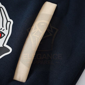 Qualité supérieure meilleur fournisseur hommes hiver toile support avant lettre impression contraste couleur simple boutonnage décontracté collège baseball - Product Image 3