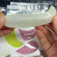 Vente flash, masque pour les yeux en hydrogel de haute qualité avec logo imprimé sur tissu élastique, avec emballage rose/noir/blanc