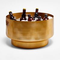 Nieuwe Europese Stijl Export Kwaliteit Aluminium Ijsemmer Groothandel Prijs Custom Logo Wijn En Bier Chiller Champagne Ijsemmer