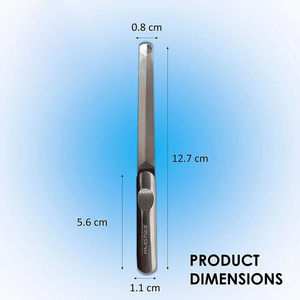 Lime à ongles droite miniature réutilisable en acier inoxydable de qualité supérieure avec grain extra-fin pour les ongles naturels et les bords d'ongles sensibles - Product Image 2