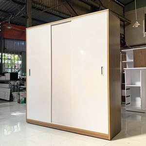 Armario Desmontable de Plástico para Adultos, Ahorra Espacio, de 2 Niveles, con Puertas Corredizas, Plegable, Mueble de Dormitorio para Uso Doméstico - Product Image 1