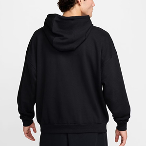 High quality Custom Printed Logo oversized <b>men's</b> Hoodies solid <b>black</b> colour comfortable streetwear custom logo baggy <b>man</b> hoodie - Product Image 5