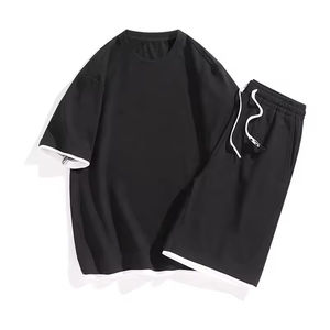 <b>Men's</b> Casual Summer Sports <b>Shorts</b> <b>Set</b> Quick Dry Breathable <b>T</b>-<b>Shirt</b> <b>and</b> <b>Shorts</b> 2Pcs OEM Service Available - Product Image 2