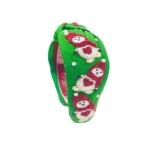 Collections de bandeaux de Noël pour filles, bandeaux indiens faits à la main avec des perles, accessoires de Noël - Product Image 4