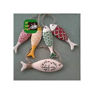 Decoración de Pared de Madera Natural Hecha a Mano con Forma de Pez, Estilo Artístico para Decoración del Hogar, Tienda, Habitación y Diseño Interior Costero - Product Image 4