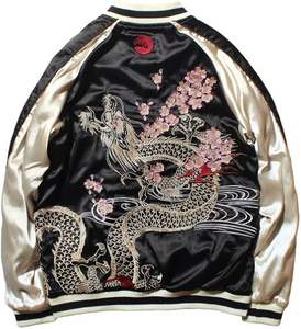 เสื้อแจ็คเก็ตวาร์ซิตี้ผู้ชาย เสื้อแจ็คเก็ตเบสบอลปักลาย  แจ็คเก็ตบอมเบอร์วาร์ซิตี้  บริการ OEM พร้อมให้บริการ - Product Image 1