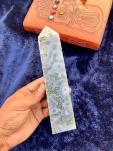 ไม้ควอทซ์สีเขียวธรรมชาติสำหรับตกแต่งบ้านเสาฮวงจุ้ย - Product Image 2