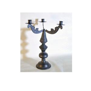 เชิงเทียนโลหะแบบมีเอกลักษณ์ใหม่5แขนพร้อมสีดำโบราณสำหรับตกแต่งบ้านเชิงเทียนเหล็ก - Product Image 2