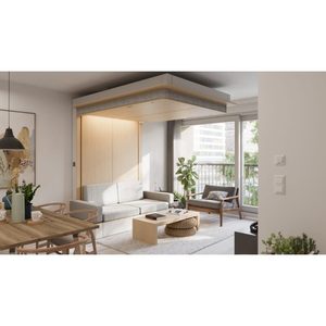 SMART FLYBED Canapé modulable convertible avec structure en bois robuste, style minimaliste, portable, inclinable, pour salon, chambre et maison - Product Image 4