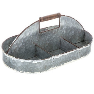 StarDesign-Ensemble d'ustensiles de cuisine en or galvanisé à 4 sections, porte-ustensiles de forme ovale avec porte-couverts à bordure - Product Image 2