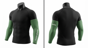 ปลอกแขนกีฬา TAISON SPORTS แบบยูนิเซ็กซ์ ผ้ารัดกล้ามเนื้อ แห้งเร็ว 220 GSM โพลีเอสเตอร์ผสมสแปนเด็กซ์ สีดำ เทา ขาว รับสกรีนโลโก้ตามแบบ OEM - Product Image 2