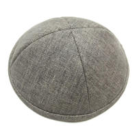 Sombrero Judío Kippa 2026, Unisex, Personalizable, Color Sólido, Simple, de Algodón y Cáñamo, Borde Redondo, Venta al Por Mayor