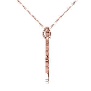 Diamond <b>Giraffe</b> Pendant <b>Necklace</b> with 0.26ct Diamonds 14k Rose Gold-Pendants & Charms - Product Image 3