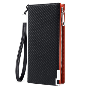 Vente en gros de portefeuilles longs pour hommes Portefeuille en cuir à deux volets avec blocage RFID avec fermeture éclair - Product Image 1