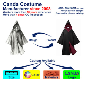 Costumi di Halloween Cosplay Anime Harryer Robe bacchette magiche cappello <span class=keywords><strong>nero</strong></span> cravatta a righe sciarpa mantello per bambini adulti - Product Image 4