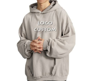 High Quality Custom Logo DTG Printed Oversized Hoodie Heavyweight Fleece Winter <b>Streetwear</b> Manufactured Wholesale for Men - Product Image 3