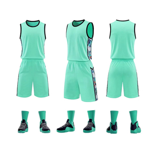 Uniformes de basket-ball design Uniformes de basket-ball vierges à impression numérique bleue Uniforme de basket-ball de haute qualité - Product Image 3