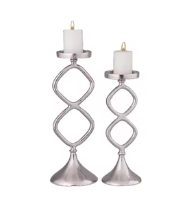 Deux bougeoirs en métal de palmier fini de qualité supérieure décoration de la maison bougeoir en métal ensemble de bougeoirs vente chaude le plus demandé 2 - Product Image 3