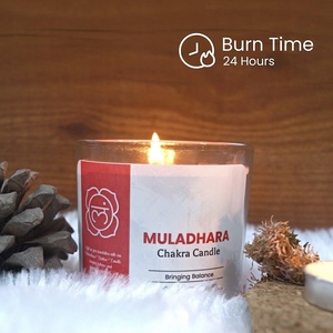 Grounding Energy Muladhara Root Chakra Candle para meditación tranquila, serenidad y vida centrada en entornos pacíficos - Product Image 4