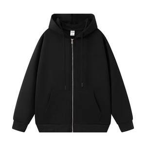 Venta al por mayor de calidad superior de los hombres de gran tamaño cremallera Sudadera con capucha Venta caliente comodidad de algodón personalizado Logo bordado Diseño - Product Image 1