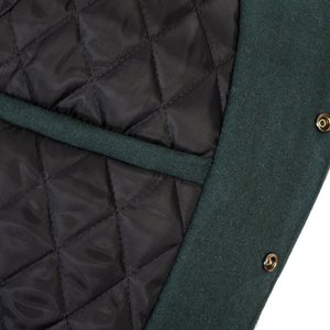 Veste universitaire vintage personnalisée OEM unisexe à col montant, brodée, en laine, coupe-vent et respirante pour l'hiver - Product Image 5