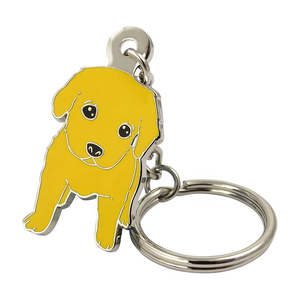 <span class=keywords><strong>Porte</strong></span>-clés personnalisés en métal émaillé rigide pour animaux de compagnie, motif animal de dessin animé mignon, design <span class=keywords><strong>Husky</strong></span> audacieux - Product Image 4