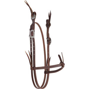 Tachuela de trabajo de cuero Weaver para adultos, banda para la frente con nudo de futuridad, calzones para cabeza, brida de caballo de cuero con herramientas florales Premium - Product Image 3